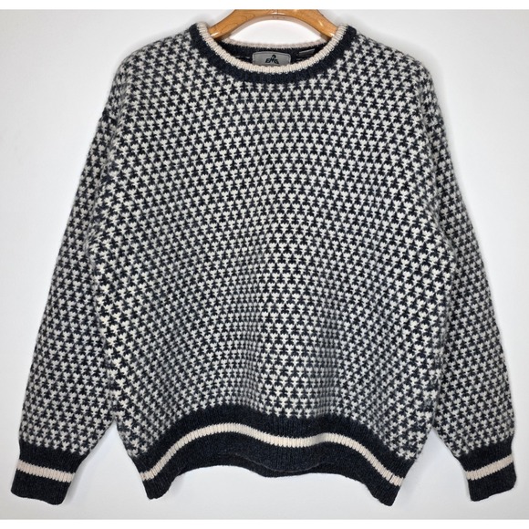 VTG EMS Eastern Mountain Sports Mens Wool Sweater Sz L Preppy Academia Pullover - Picture 1 of 12